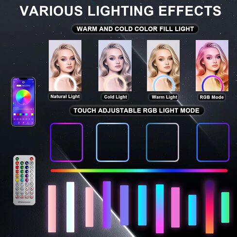 آلة كشك الصور 15.6 بوصة سيلفي سيلفي شاشة تعمل باللمس فوتوبوث مع ضوء RGB ، كشك صور المرآة مع حالة طيران لأحداث حفل الزفاف (آلة+طابعة صغيرة) in Kuwait