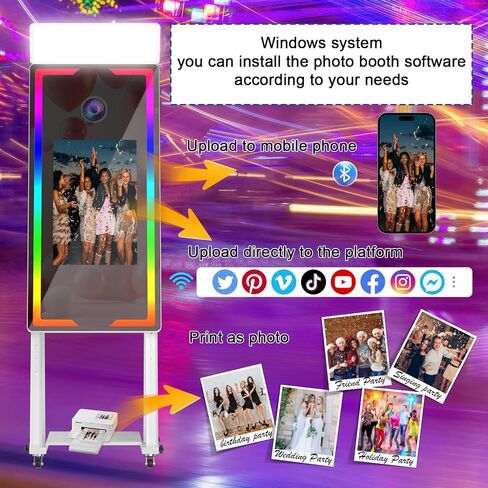 Magic Mirror Photo Booth 45 '' مع الكاميرا والطابعة ، 22 ' in Kuwait
