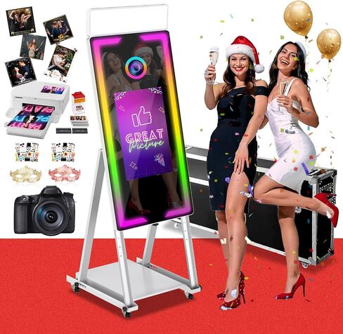 Magic Mirror Photo Booth 45 '' مع الكاميرا والطابعة ، 22 ' in Kuwait