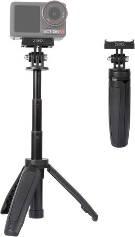 قضيب التمديد المصغر لحركة DJI Osmo ، ترايبود Mini Pocket المحمولة مع محول سريع الإفراج متوافق مع Osmo Action 5 Pro ، Osmo Action 4 ، Osmo Action 3 in Saudi Arabia