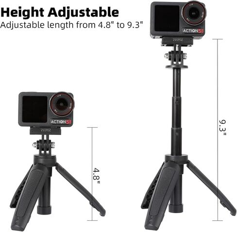 قضيب التمديد المصغر لحركة DJI Osmo ، ترايبود Mini Pocket المحمولة مع محول سريع الإفراج متوافق مع Osmo Action 5 Pro ، Osmo Action 4 ، Osmo Action 3 in Saudi Arabia