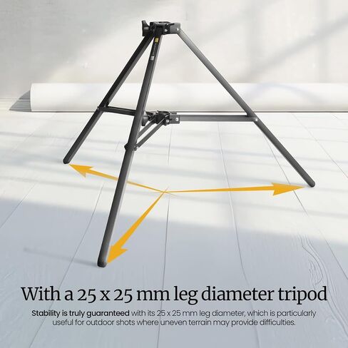 Flashpoint Tripod Base for Telepole or Autopole – Heavy-Duty Iron Stand with Stable Square Legs, Compact & Portable Design, Secure Support for Photography & Lighting Equipment – Black in Saudi Arabia