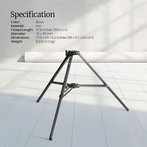 Flashpoint Tripod Base for Telepole or Autopole – Heavy-Duty Iron Stand with Stable Square Legs, Compact & Portable Design, Secure Support for Photography & Lighting Equipment – Black in Saudi Arabia