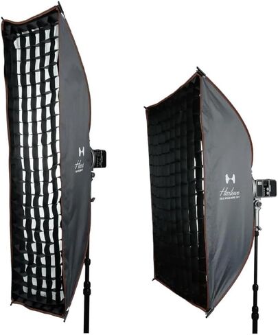 Harlowe Quick Release Softbox Set 1 × 4 قدم / 2x3ft (30x120 / 60x90) مع القوس القابلة للتبديل ومكس. in Kuwait