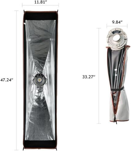 Harlowe Quick Release Softbox Set 1 × 4 قدم / 2x3ft (30x120 / 60x90) مع القوس القابلة للتبديل ومكس. in Kuwait