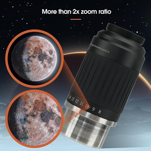 Zoom Eyepiece Set, SV245 Zoom 8 to 16mm Telescope Eyepiece with SV230 8-20mm Zoom Eyepiece, Parfocal Design, 1.25'' 2'' Dual Interface, Telescope Accessories for Planetary Observing Visual in Saudi Arabia