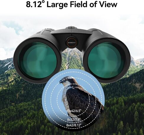SVBONY Upgraded SV202 8x42 ED Binocular & SC002, with Extra-Low Dispersion Objective Lenses for Birdwatching, BAK4 & FMC Optic System, 8°+Wide View Angle, IPX7 Waterproof for All-Weather Use in Saudi Arabia