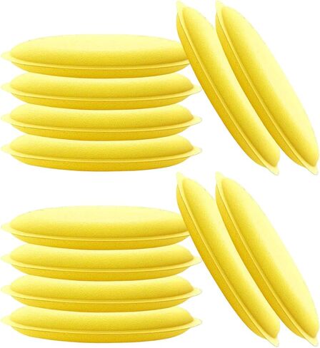 Car Wax Applicator Pads, 3.93 Inch Soft Buffing & Detailing Foam Pads, Round Sponge Fine Polishing Pad, Auto Cleaning Tool for Applying Waxes, Polishes & Dressings (6PCS) in Kuwait