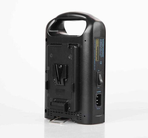 شاحن بطارية قناة V-Mount/V المزدوجة متوافق مع جميع بطاريات 4.4 فولت/14.8 فولت V-Mount ، 2.5A/5A ، محول DC الحالي ، مع إخراج 16.7 فولت و 4.5A. in Kuwait