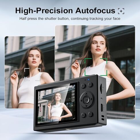 S1 Digital Camera for Kids & Beginners ، Point Autofocus Point و Shoot Camera مع شاشة IPS ، تكبير 16x ، مرشحات العدسات الماكرو ، المؤقت الذاتي ، بطاقة 32 جيجابايت - Pink (الرقمية 4K UHD 1080p FHD) in Kuwait