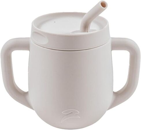كأس تدريب على السيليكون 3 في 1 مع قش وغطاء - كؤوس Sippy Transition LED Transition لمدة 6+ أشهر - كأس تدريب على الإثبات للطفل - Cippy Cups Transition Transition (Spring Green) in Saudi Arabia