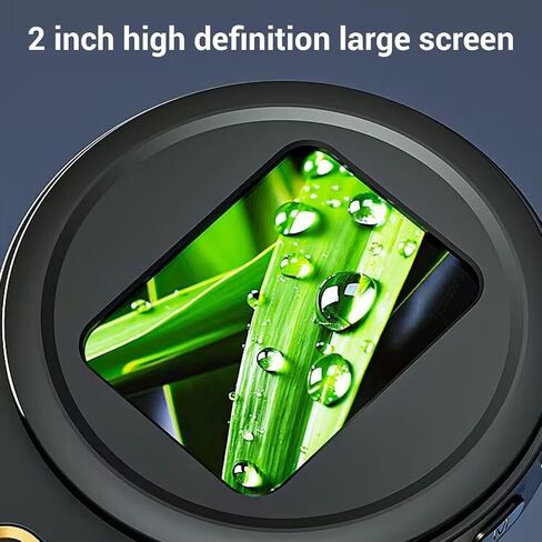 fosa Portable Digital Microscope, 200X Magnification Handheld Magnifier, Digital Magnifying Glass with 2 Inch Screen 16 LED Lights, for Jewelry Appraisal Nature Observation (Black) in Kuwait