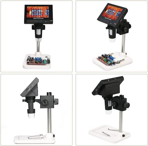 1000x 2.0MP Dm4 4.3 inch 8 LED LCD Display USB Digital Electronic Microscope Magnifier Video VGA for PCB Motherboard Jewelry in Saudi Arabia