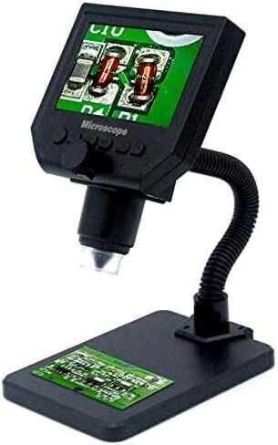 600x 3.6MP USB Digital Microscope with Aluminum Alloy Stand 4.3 Inches HD LCD Video Microscope Display Compatible with PCB Repair (Color : MG600A Magnification : 600X) (Mg600w 600X) in Saudi Arabia