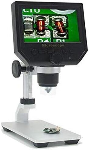 600x 3.6MP USB Digital Microscope with Aluminum Alloy Stand 4.3 Inches HD LCD Video Microscope Display Compatible with PCB Repair (Color : MG600A Magnification : 600X) (Mg600w 600X) in Saudi Arabia