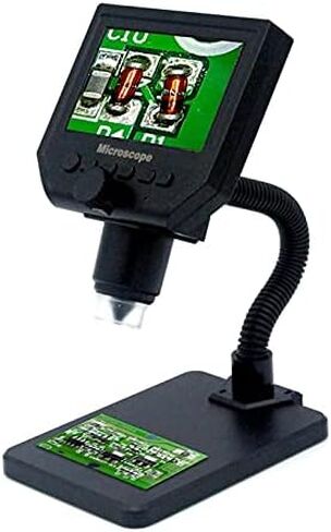 600x 3.6MP USB Digital Microscope with Aluminum Alloy Stand 4.3 Inches HD LCD Video Microscope Display Compatible with PCB Repair (Color : MG600A Magnification : 600X) (Mg600w 600X) in Saudi Arabia
