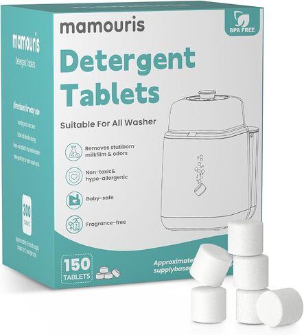 150 Professional Deep Cleaning Detergent Tablets for All Baby Bottle Washers, Baby Brezza: Momcozy, Grownsy, Papablic Bottle Washer Tablets in Saudi Arabia