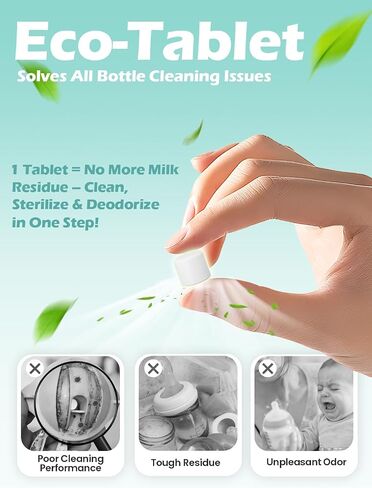 150 Professional Deep Cleaning Detergent Tablets for All Baby Bottle Washers, Baby Brezza: Momcozy, Grownsy, Papablic Bottle Washer Tablets in Saudi Arabia
