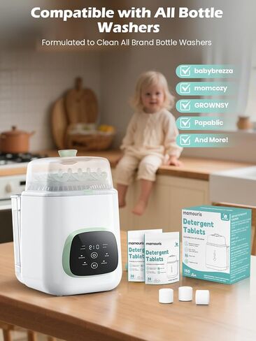 150 Professional Deep Cleaning Detergent Tablets for All Baby Bottle Washers, Baby Brezza: Momcozy, Grownsy, Papablic Bottle Washer Tablets in Saudi Arabia