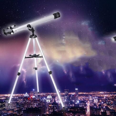 Telescope Kids Beginners البالغين البصريات الزجاجية المغلفة بالكامل 1.5x منتصب العدسة 3x Barlow عدسة 60 مم فتحة بؤر بؤرية التلسكوب in Saudi Arabia