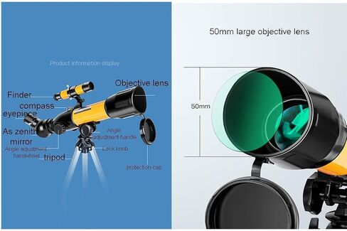 Telescope for Kids and Beginners Portable Astronomical Travel Telescope 70mm Refractor Telescope Great Astronomy Gift for Kids to Explore Moon Space (Color : Package 3) (Package 2) in Saudi Arabia