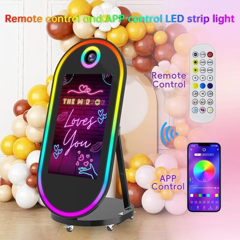 كشك صور Magic Mirror Photo ، 65 '' Photo Photo Booth مع الكاميرا والطابعة ، 32 '' in Kuwait
