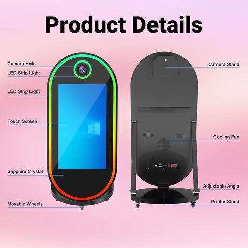 كشك صور Magic Mirror Photo ، 65 '' Photo Photo Booth مع 32 '' in Kuwait