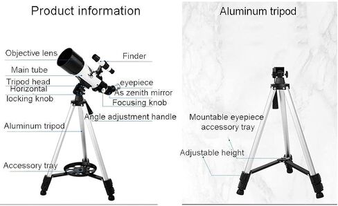2021 Updated Telescope 70mm Aperture Astronomical Refracting Telescope for Kids Beginners Travel Telescope for AduIt with Portable Travel Bag and 10mm/25mm Eyepiece in Saudi Arabia