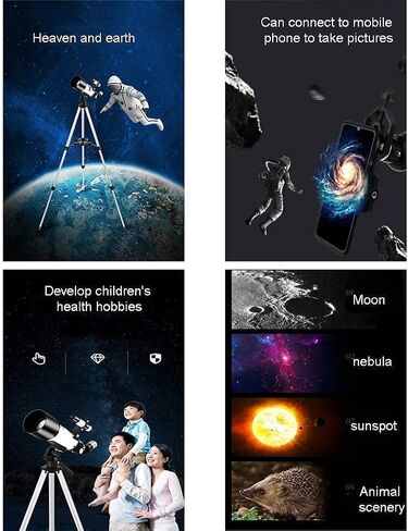 2021 Updated Telescope 70mm Aperture Astronomical Refracting Telescope for Kids Beginners Travel Telescope for AduIt with Portable Travel Bag and 10mm/25mm Eyepiece in Saudi Arabia
