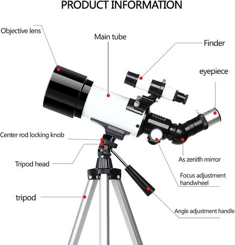 Professional Astronomical Telescope HD 400/70Mm National Geographic Refractor Monocular Telescopes with Planetary Extender and Carry Bag for Adults Kids and Beginners in Saudi Arabia