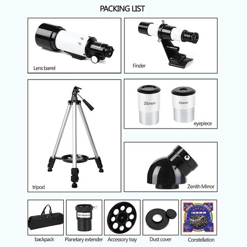 Professional Astronomical Telescope HD 400/70Mm National Geographic Refractor Monocular Telescopes with Planetary Extender and Carry Bag for Adults Kids and Beginners in Saudi Arabia