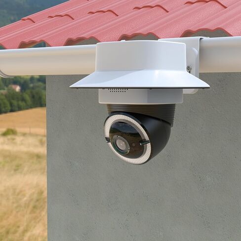 Gutter Mount Bracket +Rain Shade Cover Compatible with eufy Security SoloCam E30 Solar Camera/eufy Security 4G LTE Cam S330 Camera（1pack,White） in Saudi Arabia
