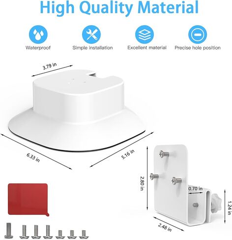 Gutter Mount Bracket +Rain Shade Cover Compatible with eufy Security SoloCam E30 Solar Camera/eufy Security 4G LTE Cam S330 Camera（1pack,White） in Saudi Arabia