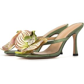 Onlymaker Orchid Heels for Women Square Toe Low Block Heel Sandals in Kuwait