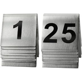 1-50 Stainless Steel Number Tent Table Number for Restaurants Cafes Bars 2"x2" in Saudi Arabia