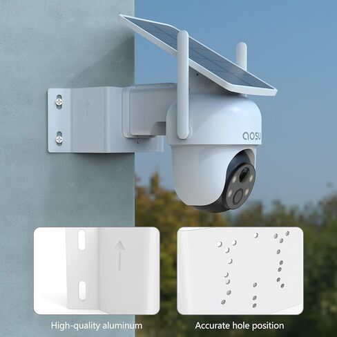 Corner Mount for AOSU Solar Security Camera Wireless Outdoor System- 2K/3MP(SolarCam D1 SE/Lite) AOSU -3K/5MP(SolarCam D1 Max) and ANSQUE Security Cameras Wireless Outdoor (GU01/SA01)（White） in Saudi Arabia
