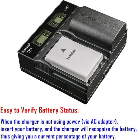 Kastar LCD Dual Rapid Battery Charger for Sony NP-F330 NP-F550 NP-F570 NP-F730 NP-F750 NP-F770 NP-F930 NP-F950 NP-F960 NP-F970 NP-F970Pro NP-F980 NP-F980Pro NP-F990 NP-F990Pro BC-VM10 BC-VM50 BC-V615 in Saudi Arabia