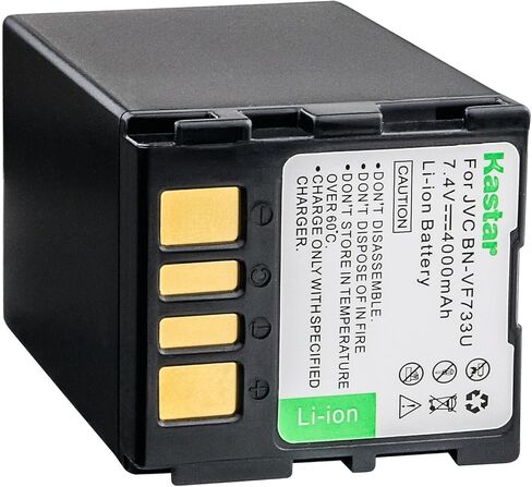 kastar bn-vf733 استبدال بطارية 2 عبوة لـ JVC GR-D270TW GR-D270U GR-D270US GR-D271 GR-D271U GR-D271US GR-D272 GR-D272US GR-D-D273 GR-D-D-D273S GR-D-D275U GR-D275US GR-D-D273 in Saudi Arabia
