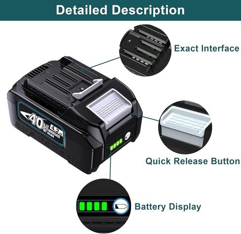 استبدل بطارية 4V 4.2AH حقيقية للبطارية الليثيوم أيون ، استبدل 40 فولت BL4025 BL4025B BL4040 BL4020 BL4050 BL4080F LXT Cordless Power in Kuwait