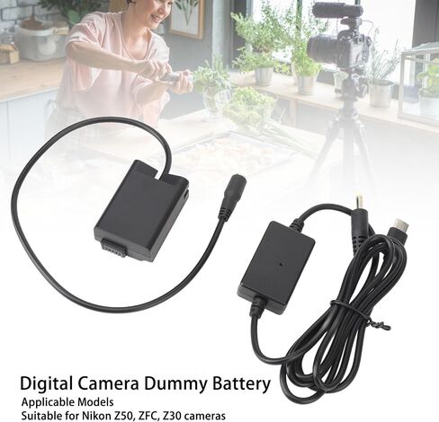 بطارية Dummy EN EL25 ، بطارية وهمية مع محول الطاقة C من النوع C ، EP 5G DC DUMME BATTION ADAPTER لكاميرا Z50 ZFC Z30 الرقمية in Saudi Arabia