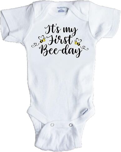First Bee Day Onesie ، ملابس عيد الميلاد الأولى ، قميص Bee ، قميص Bumble Bee ، عيد ميلاد Bumble Bee موضوع in Saudi Arabia