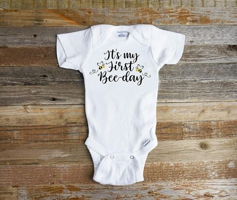 First Bee Day Onesie ، ملابس عيد الميلاد الأولى ، قميص Bee ، قميص Bumble Bee ، عيد ميلاد Bumble Bee موضوع in Saudi Arabia