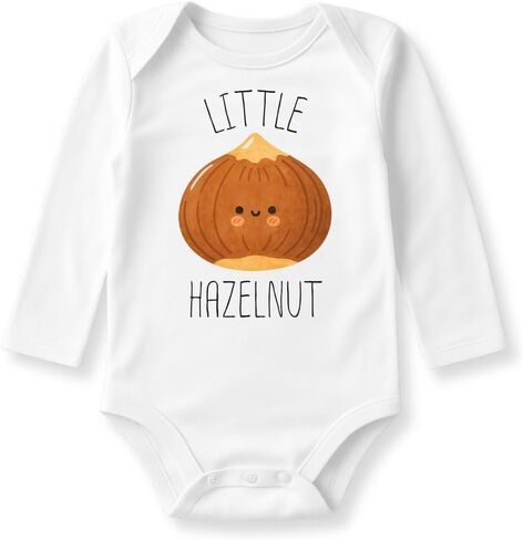 Little Hazelnut Baby Bodysuit, Premium Cotton Tshirt for Kids, Cute Hazelnut Tee Toddler Shirt in Saudi Arabia