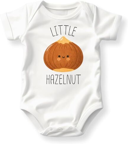 Little Hazelnut Baby Bodysuit, Premium Cotton Tshirt for Kids, Cute Hazelnut Tee Toddler Shirt in Saudi Arabia