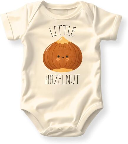 Little Hazelnut Baby Bodysuit, Premium Cotton Tshirt for Kids, Cute Hazelnut Tee Toddler Shirt in Saudi Arabia