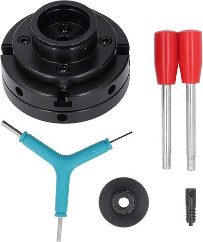 4in 4 Jaw Self Centering Chuck Set Steel Wood Lathe Chuck Set Mechanical Processing Black in Saudi Arabia