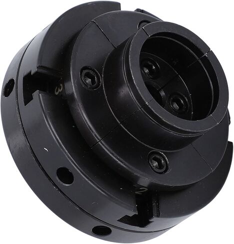4in 4 Jaw Self Centering Chuck Set Steel Wood Lathe Chuck Set Mechanical Processing Black in Saudi Arabia