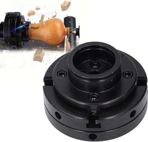 4in 4 Jaw Self Centering Chuck Set Steel Wood Lathe Chuck Set Mechanical Processing Black in Saudi Arabia