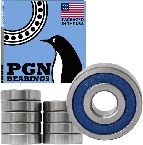 محمل PGN (10 عبوات) 6200-2RS - محمل كروي مختوم من الصلب الكروم المشحم - محامل 10x30x9 مم مع ختم مطاطي ودعم دورة في الدقيقة العالية in Saudi Arabia