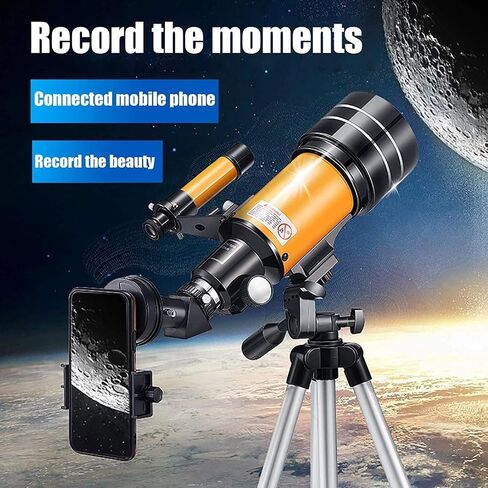 F30070 Astronomy Beginner Telescope for Kids & Adults 70mm Aperture Refractor Astronomical Telescope with Adjustable Tripod Stargazing in Saudi Arabia